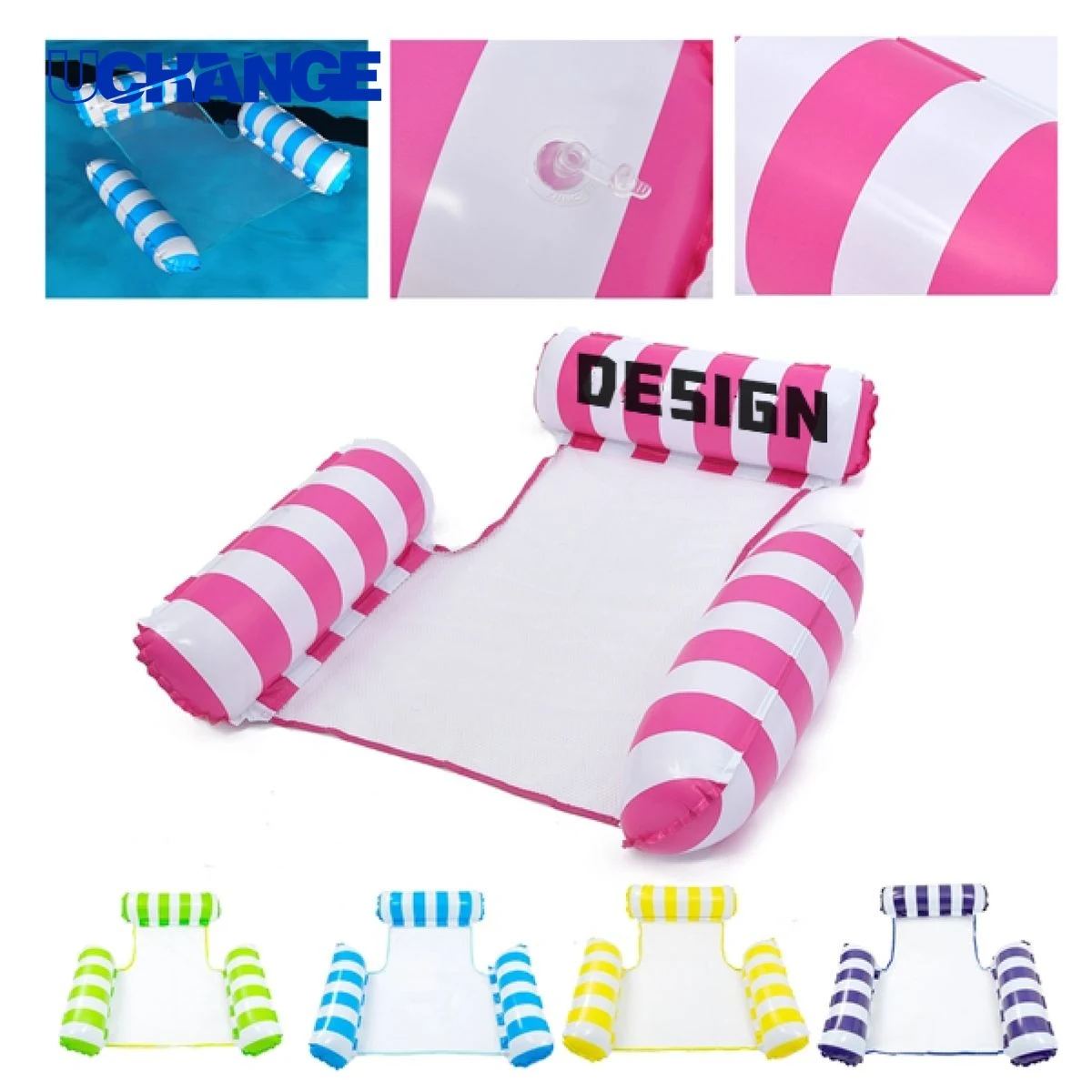 PVC Inflatable Pool Float Raft Lounger for Swimming 1