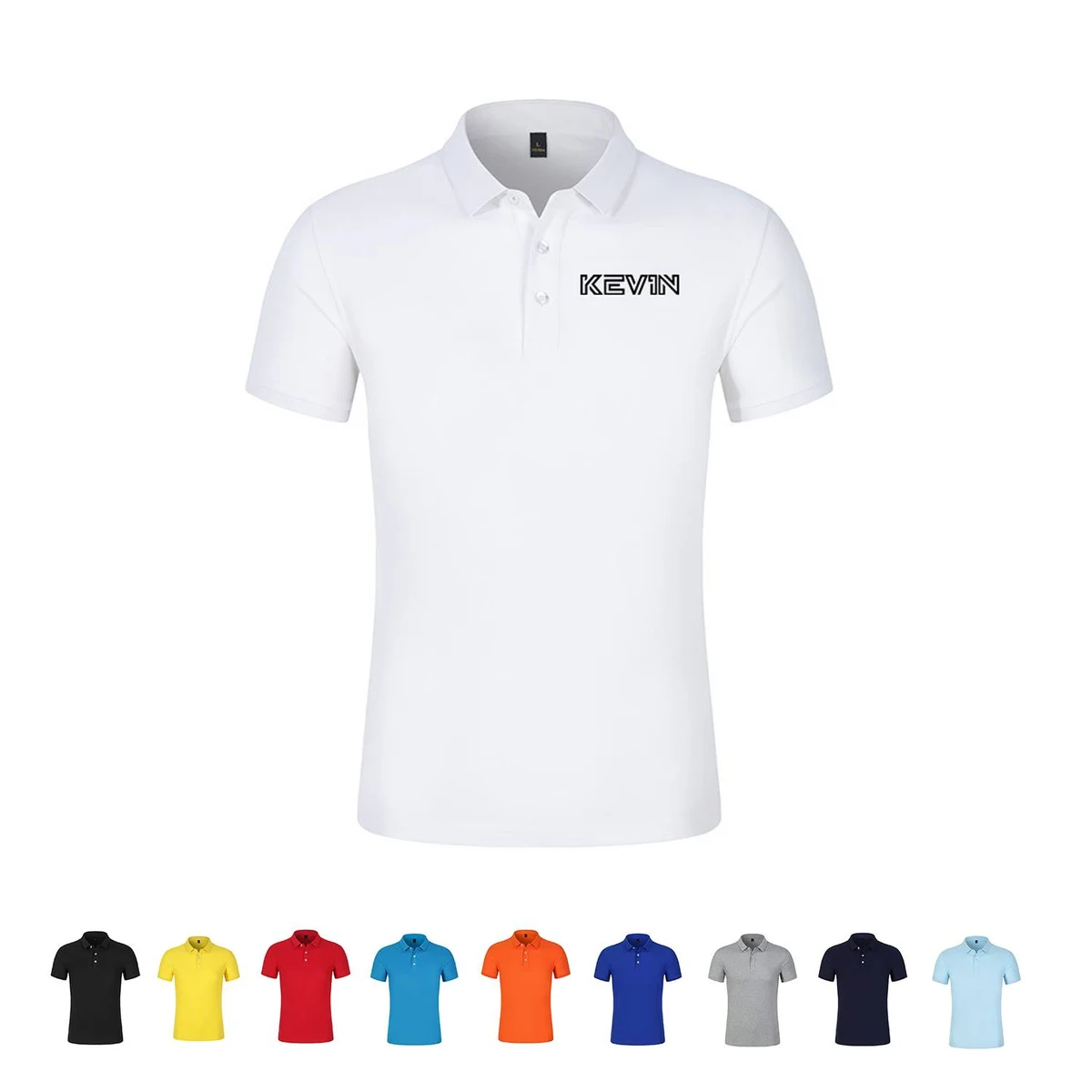 Short-sleeved Summer Polo Shirt with Turn-down Collar 1
