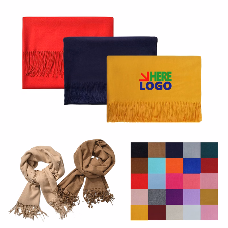 Winter Warm Scarf with Tassels