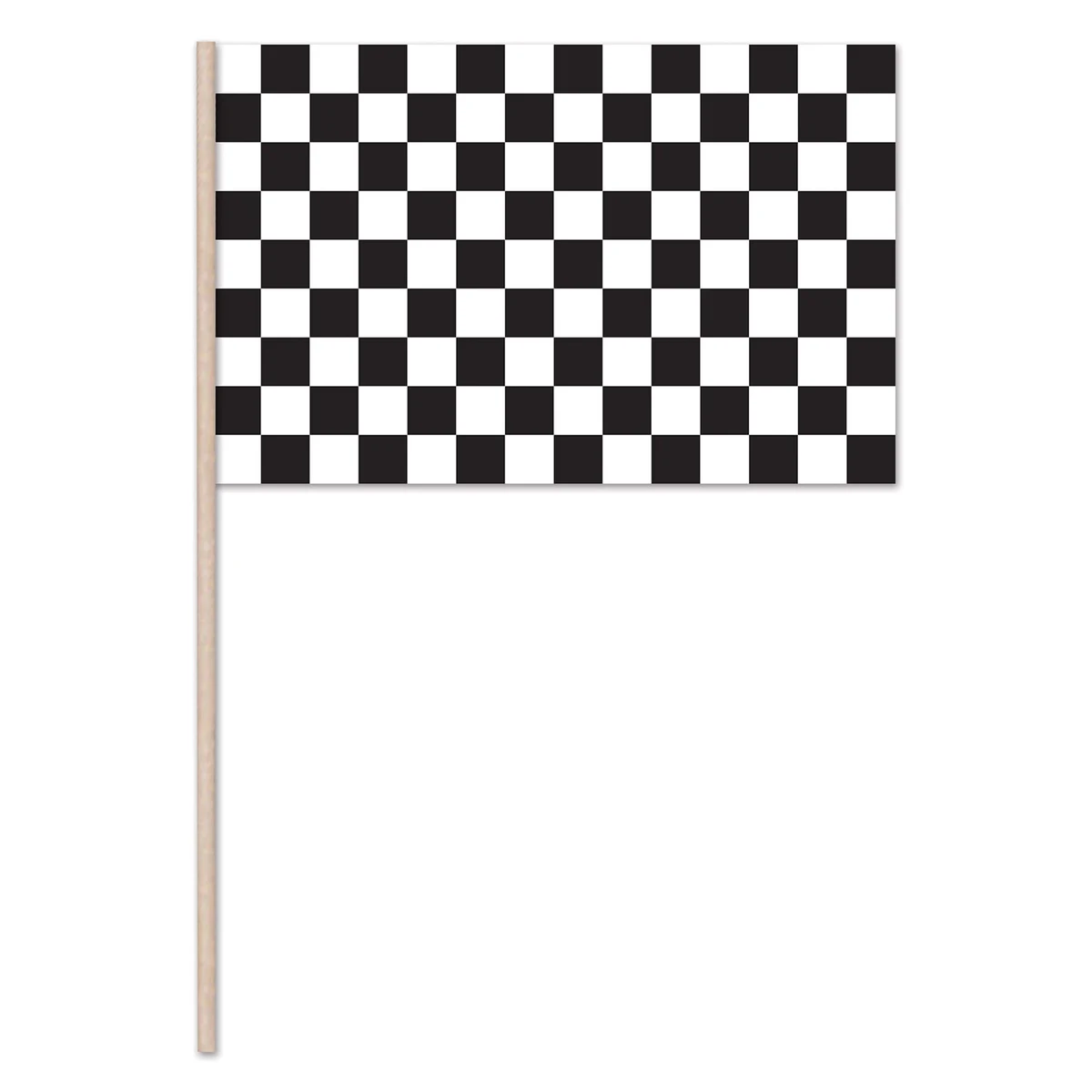 Plastic Checkered Flags w/ 22" Wooden Dowel 1