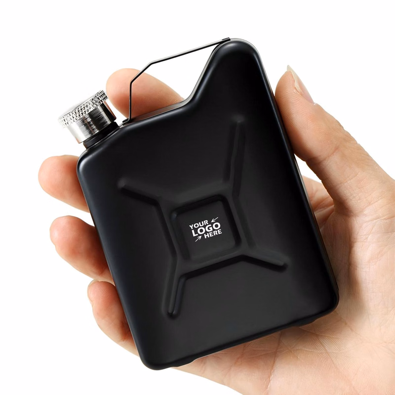 5oz Black 304 Stainless Steel Mini Barrel Flask