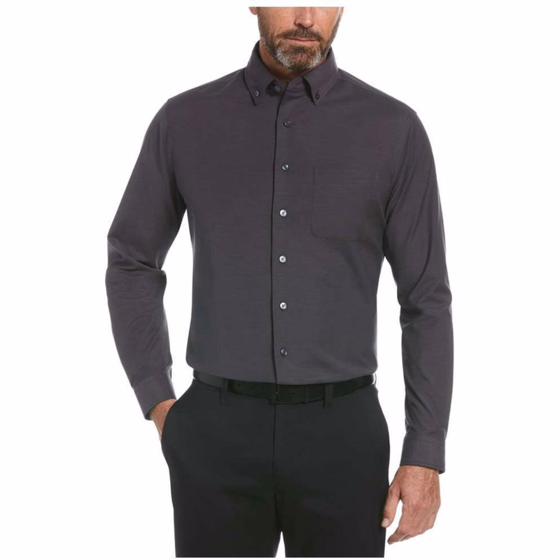 PERRY ELLIS® Heathered Woven Men's Button-Down Dress Shirt with Custom Logo