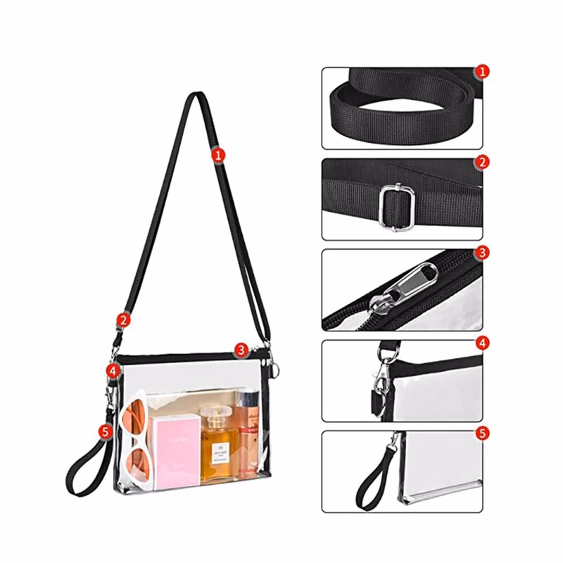 PVC Clear Crossbody Bag / Portable Purse