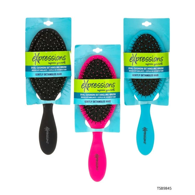 Oval Cushion Detangling Brush - Assorted Colors 1