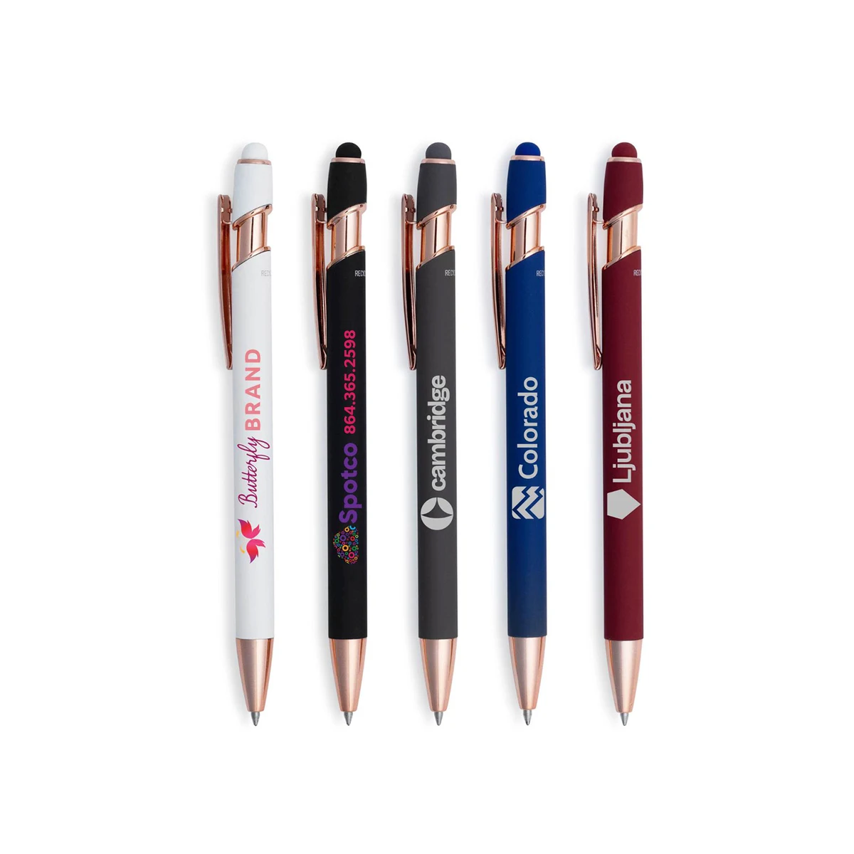Small Batch -Lexi Stylus Satin Soft Touch Gel Click Pen 1