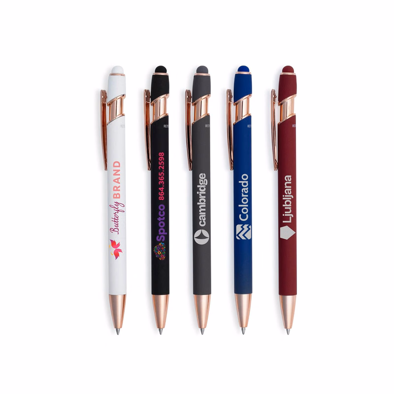 Small Batch -Lexi Stylus Satin Soft Touch Gel Click Pen