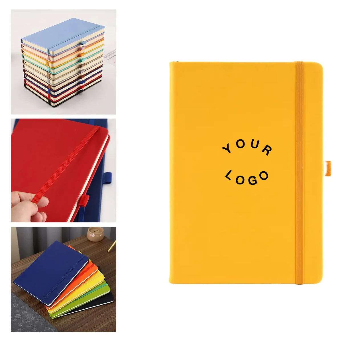 Paper A5 Notebook with Elastic Strap and 90 Sheets 1