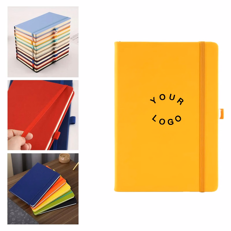 Paper A5 Notebook with Elastic Strap and 90 Sheets