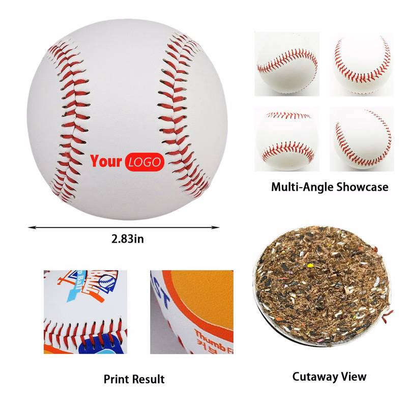 Custom 9" PVC Hard Baseball with Wood Core
