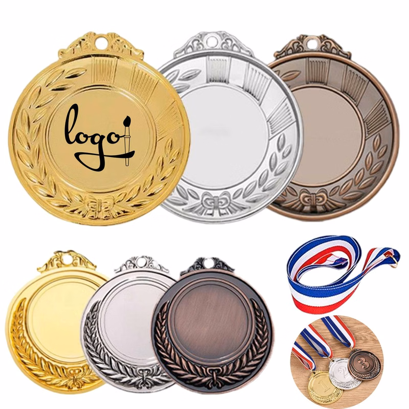 MOQ20 Custom Metal Medals With Lanyards