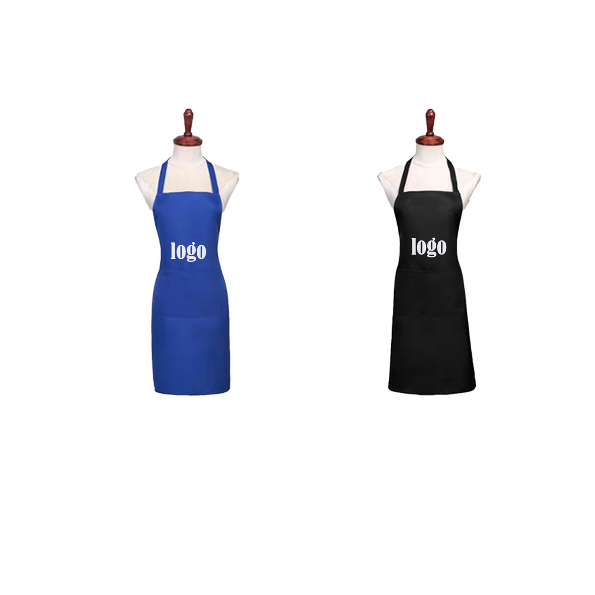 Unisex Comfortable Chef-Grade Bib Apron w/ Tool Pockets With 2 Pocket MOQ50 1