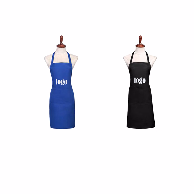 Unisex Comfortable Chef-Grade Bib Apron w/ Tool Pockets With 2 Pocket MOQ50