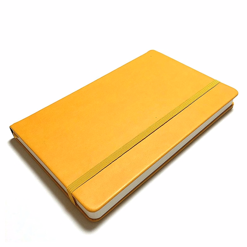 Classical A5 dotted grip journal striped pu cover with pocke