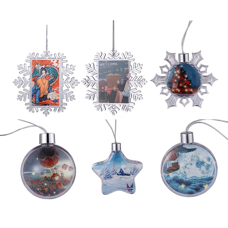 Heat-Transfer Plastic Acrylic Christmas Ornaments 1