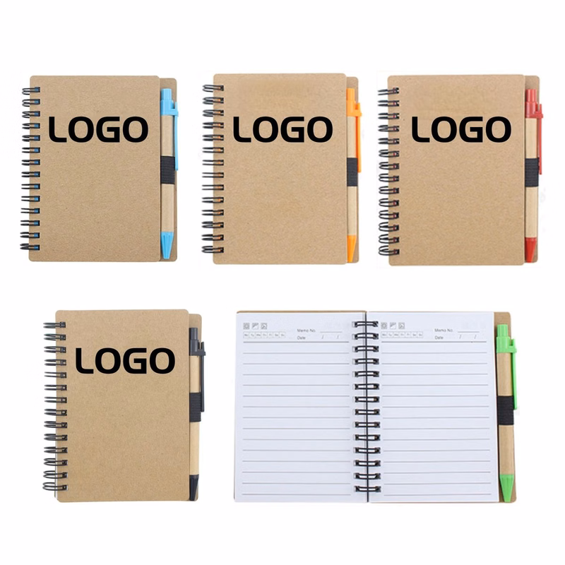 Sustainable Stationery Set: 5" Custom Kraft Journal & Pen