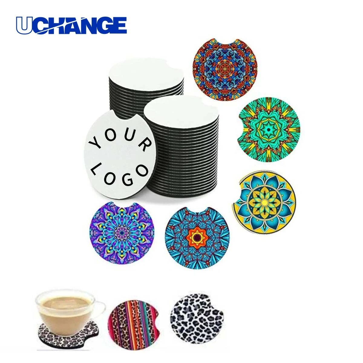 Heat Resistant Rubber Coasters Set for Table Protection 1