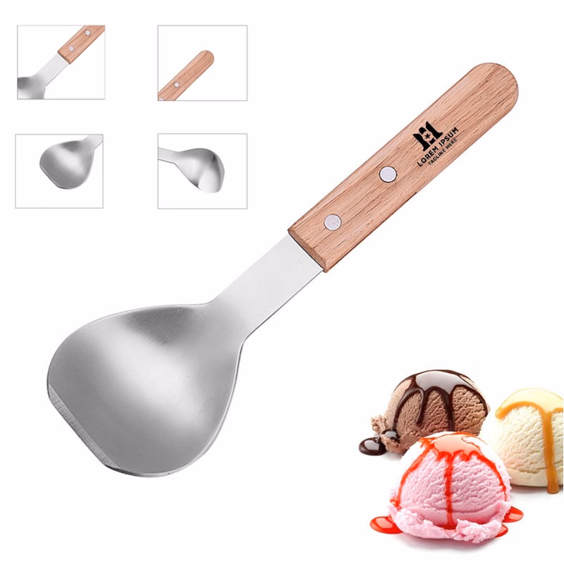 Wooden Handle Stainless Steel Ice Cream Scoop