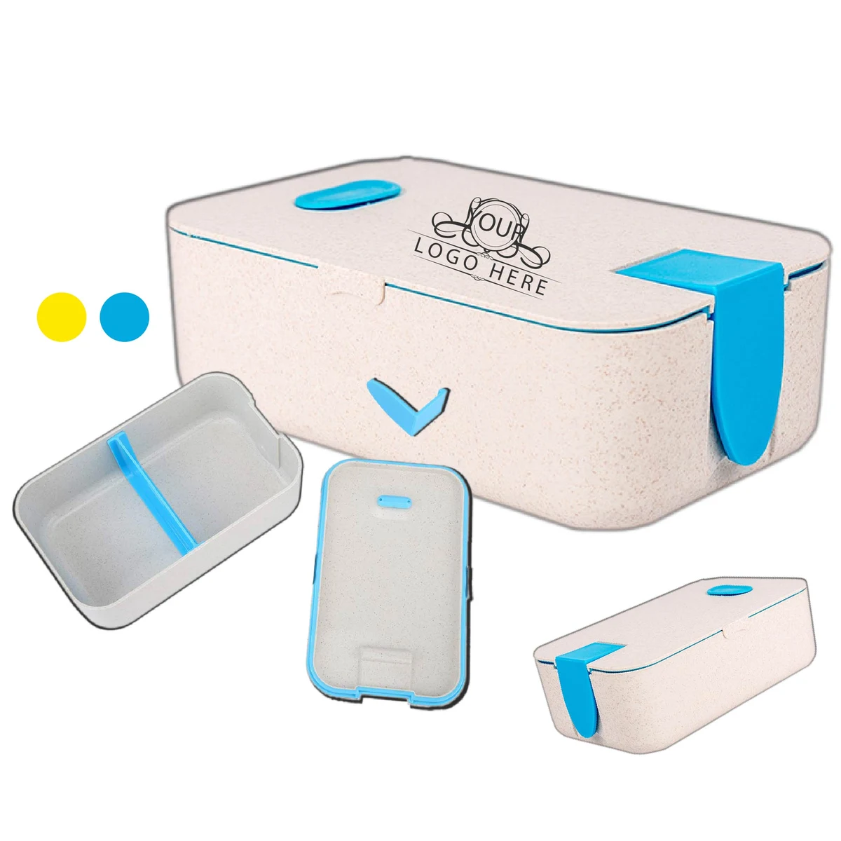 Creative Eco-friendly Portable Wheat Straw Lunch Box 1
