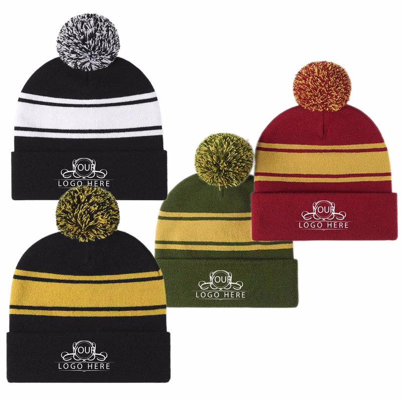 Pom-Pom Knit Beanie