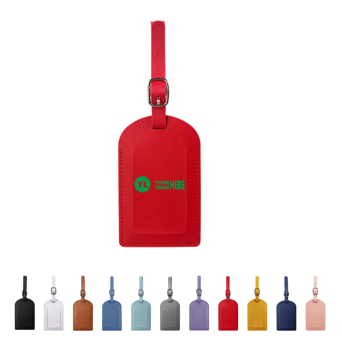 Custom PU Leather Privacy Protection Luggage Tag 1