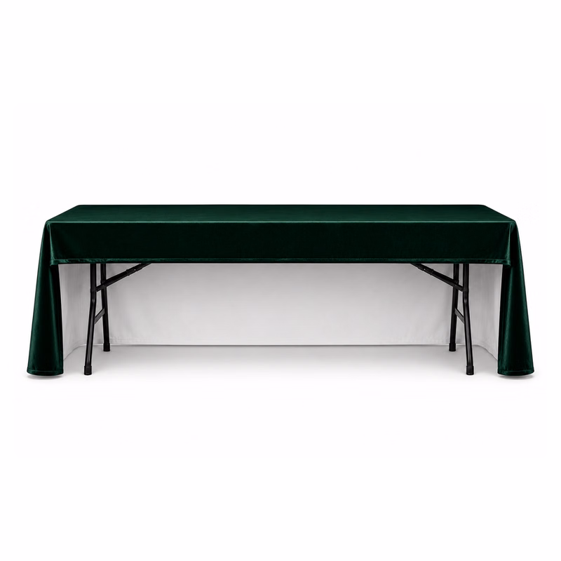 Velvet 8' Table Throw, Open Back