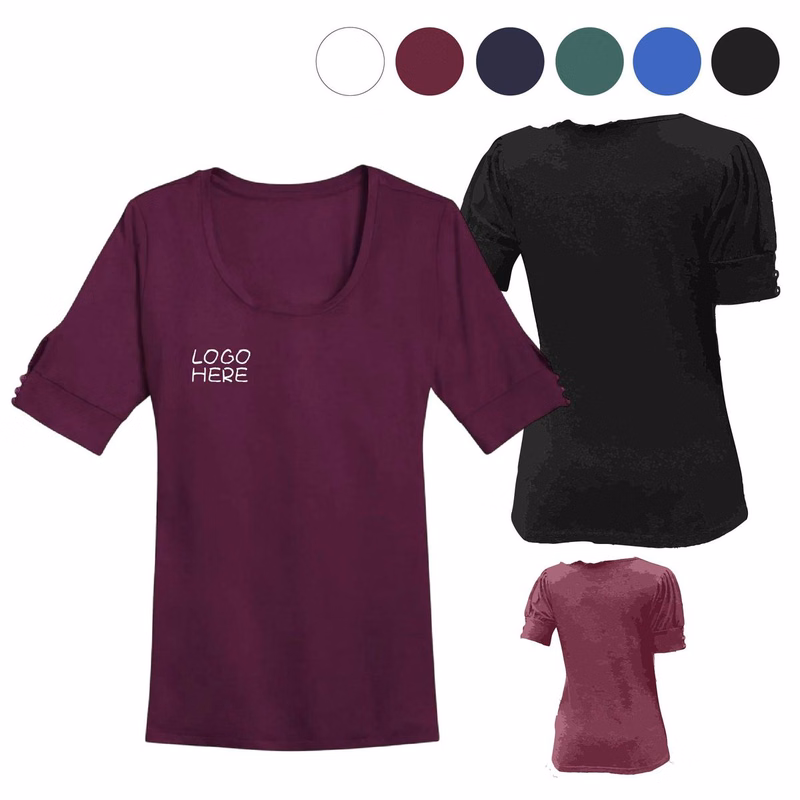 Women's Crew Neck Short Sleeve T-Shirt Casual Basic Tee