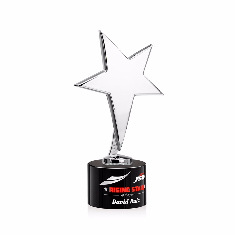 Tuscany Chrome Star VividPrint™ Award on Marvel Base - Black