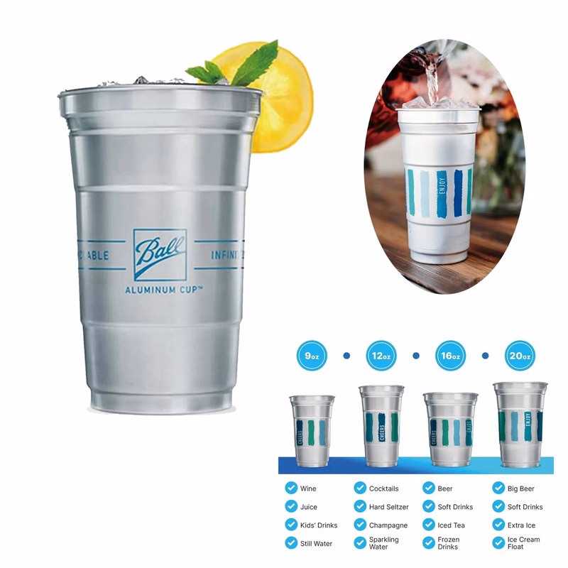 16oz Ball Aluminum Cup