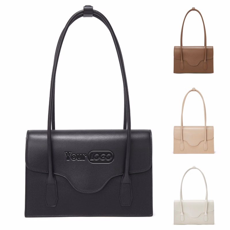 Genuine?Leather Classic Underarm Bag for Women