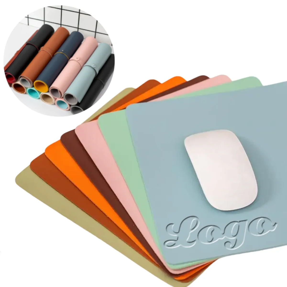 Large Mouse Pad Desk Mat With Cork And Leather 1