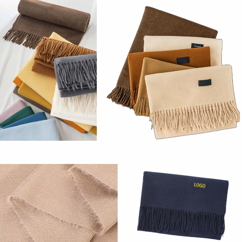 Autumn and Winter Solid Knit Scarf