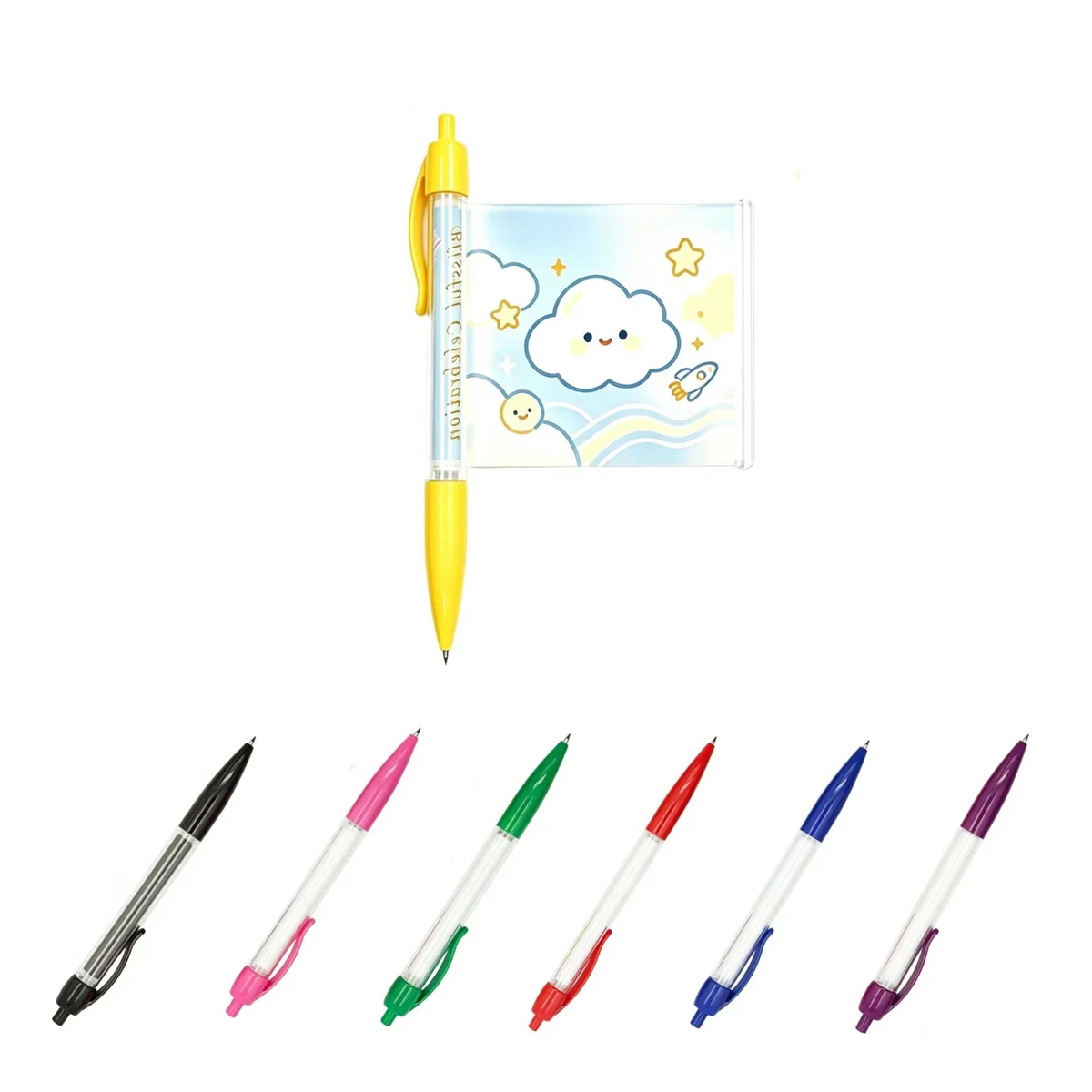 Promotional Pull Banner Retractable Ballpoint Pen, custom pen with logo imprint 1