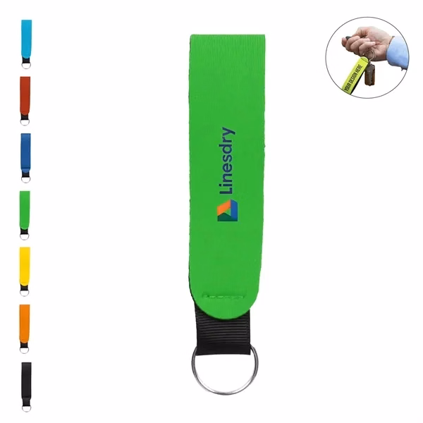Custom Neoprene Wristband Key Holder with Full Color — Active Lifestyle Keychain