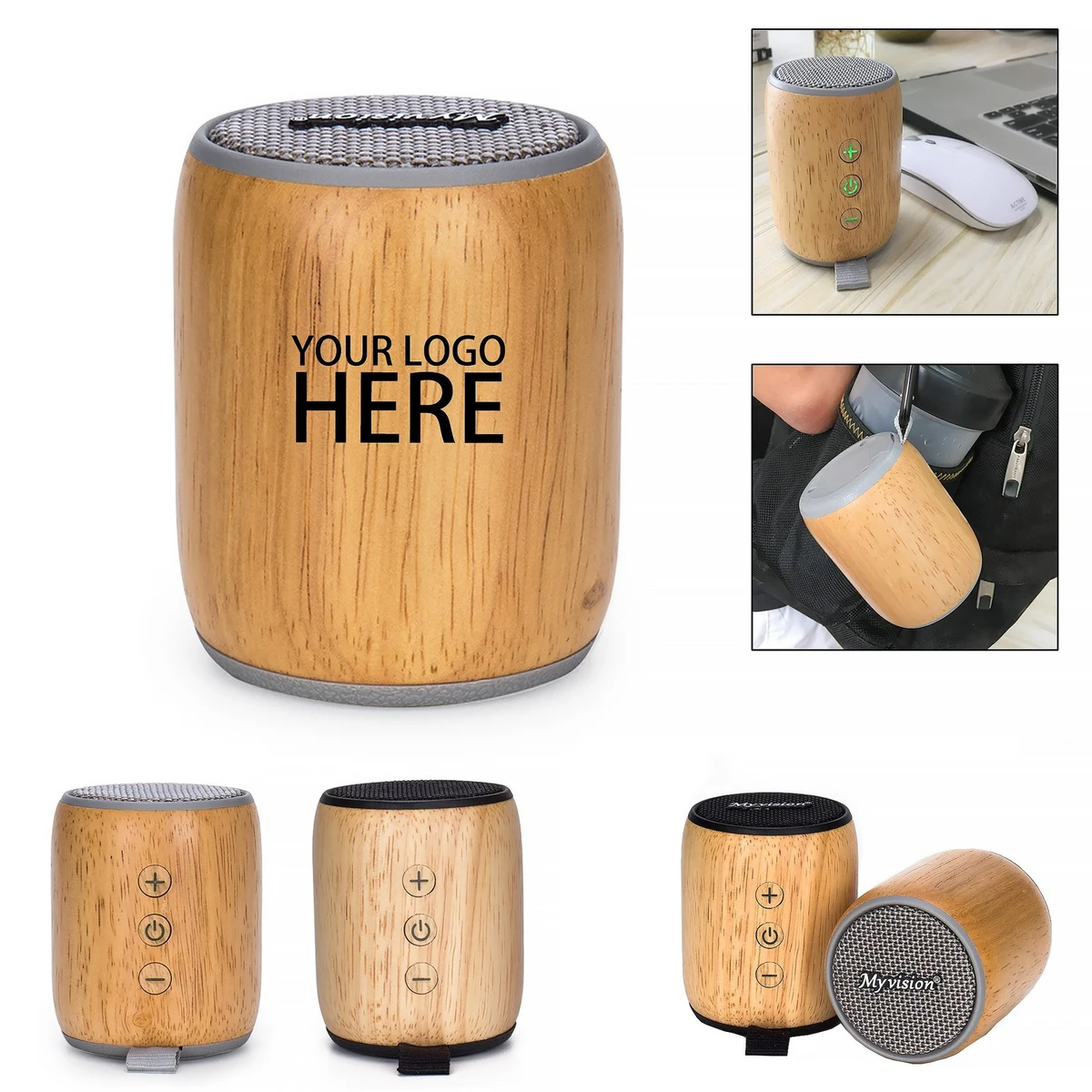 Mini Solid Wood Bluetooth Speaker 1