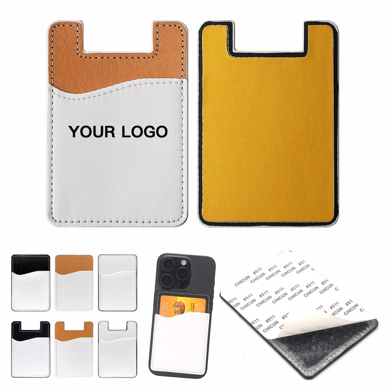 Slim PU Leather Card Holder for Cell Phones