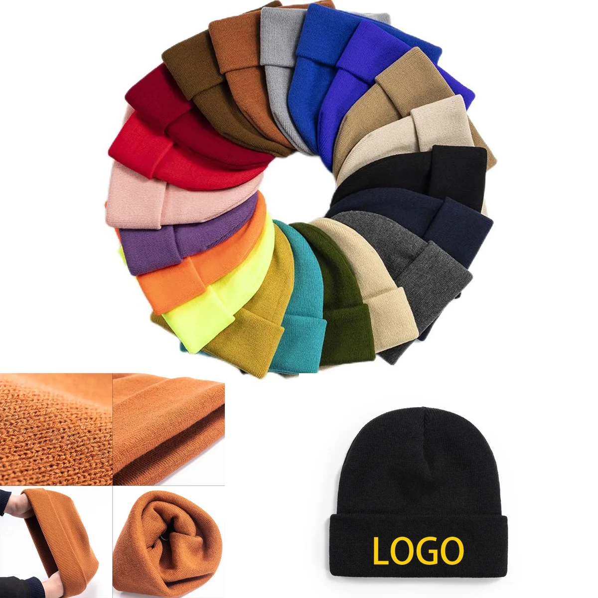 Autumn And Winter Solid Colored Wool Hat 1