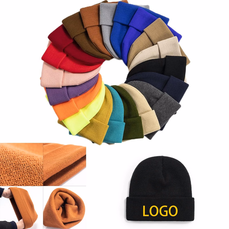 Autumn And Winter Solid Colored Wool Hat