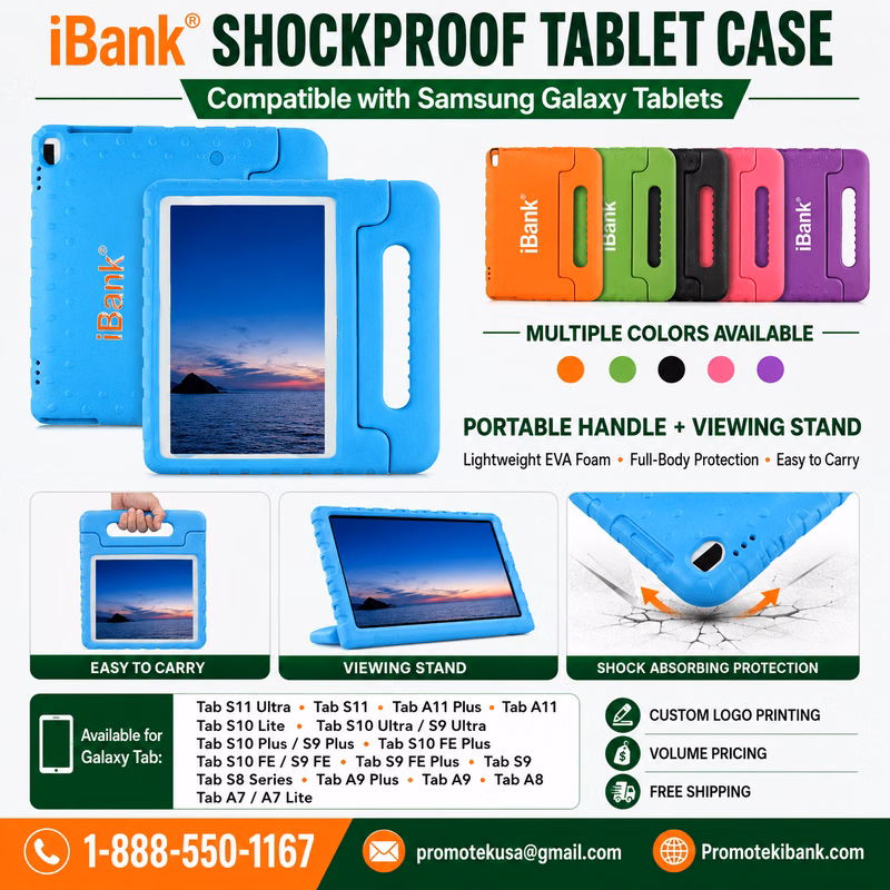iBank ® Shockproof Case for Samsung Galaxy Tablet, with portable handle stand