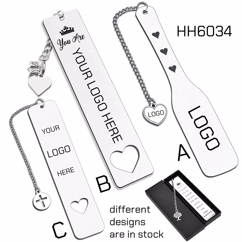 NEW Stainless Steel Bookmarks with Charms