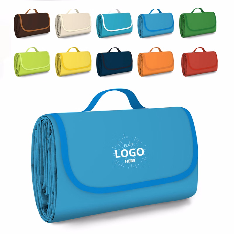 Foldable Waterproof Picnic Blanket With Handle