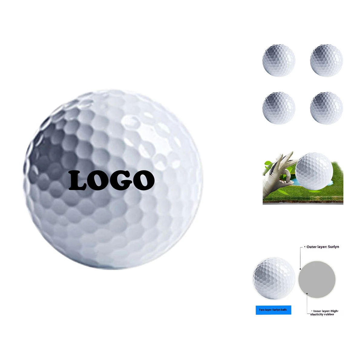 MOQ 100 pcs Personalized Golf Balls 1
