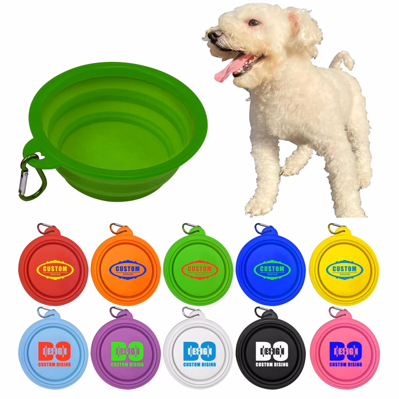 12 Oz Silicone Pet Bowl with Carabiner