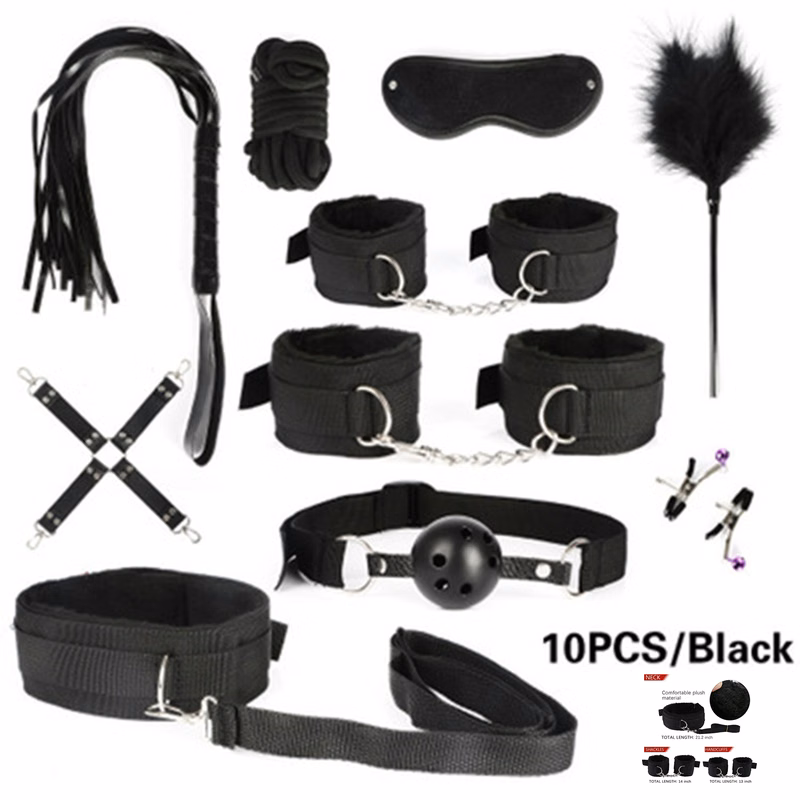 10pcs Black Sex Restraint Set