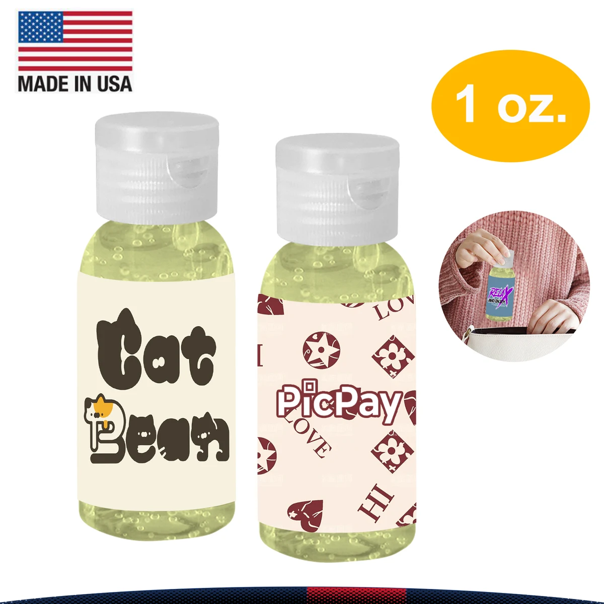 1 oz. OasisDew Clear Round Bottle Aloe Gel 1