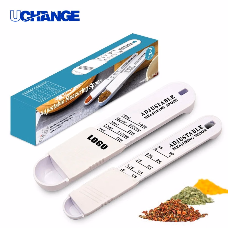 Adjustable Measuring Spoon Set Dual-Piece Portion Control Tool