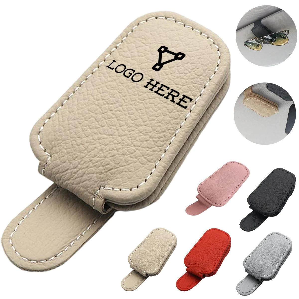 Multifunctional Car Mounted Glasses With Leather Frame 1