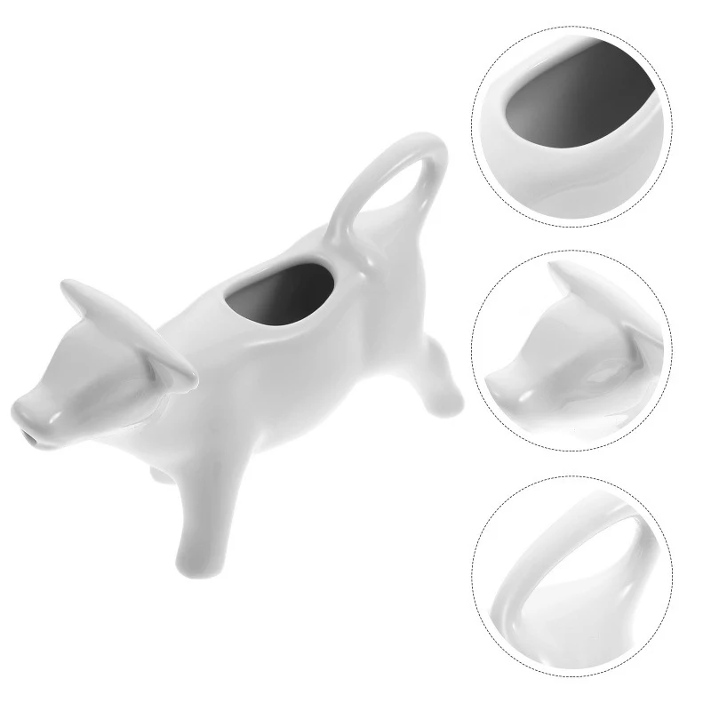 50ML White Cows Sauce Pitcher 1