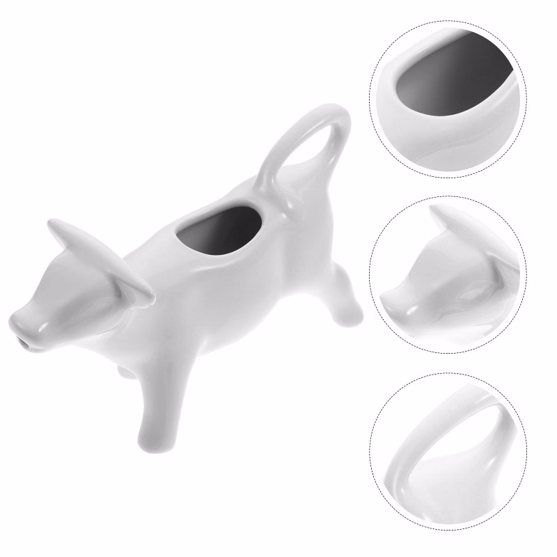 50ML White Cows Sauce Pitcher