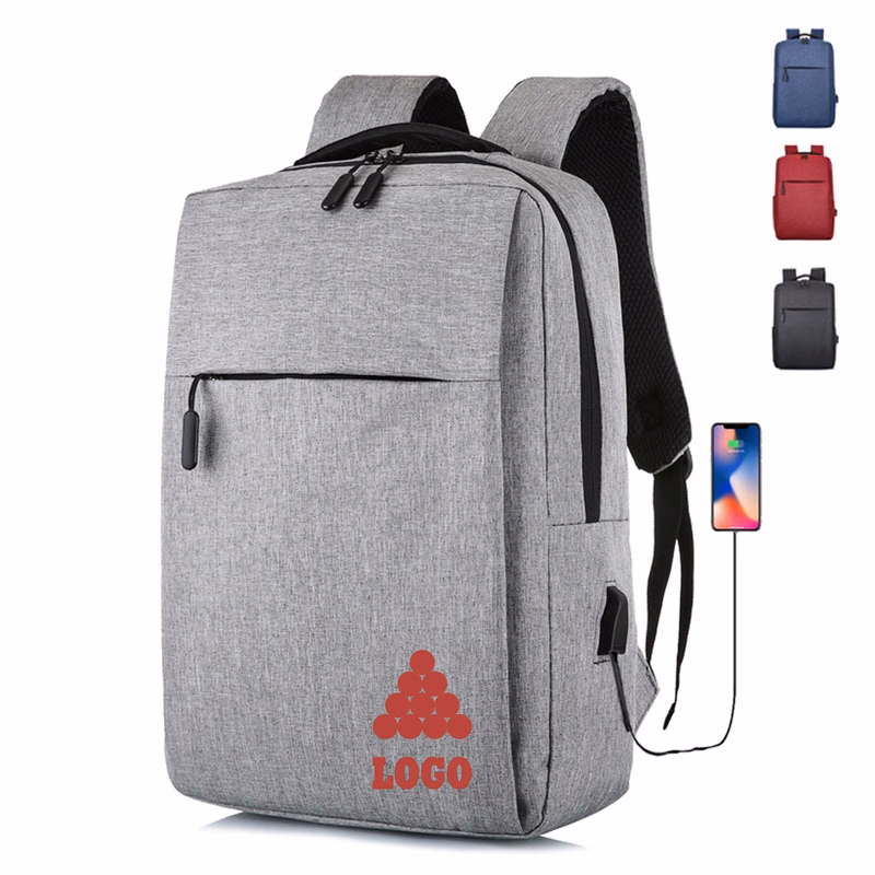 Laptop Business Backpack With USB Charging Port MOQ 30PCS