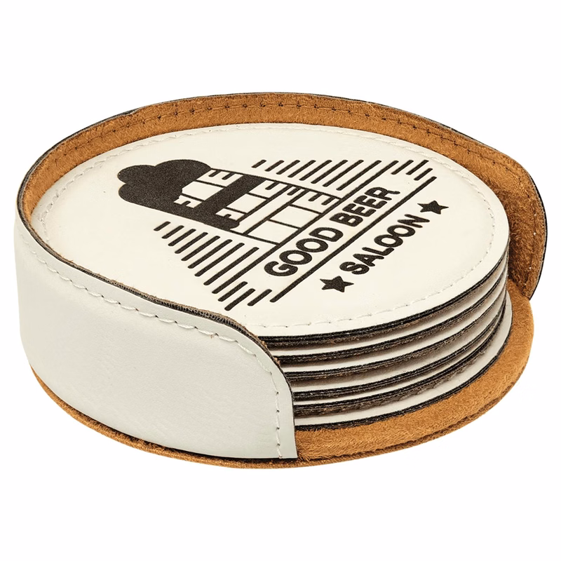 4" ROUND SET + 6 COASTERS